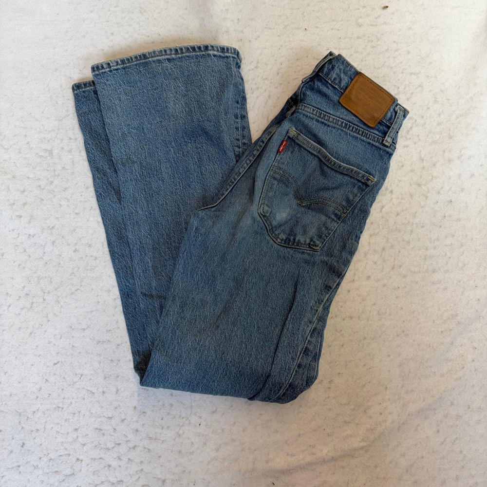 Levi's 70s High Flare Jeans Womens 25 Blue Denim High Rise Retro Style